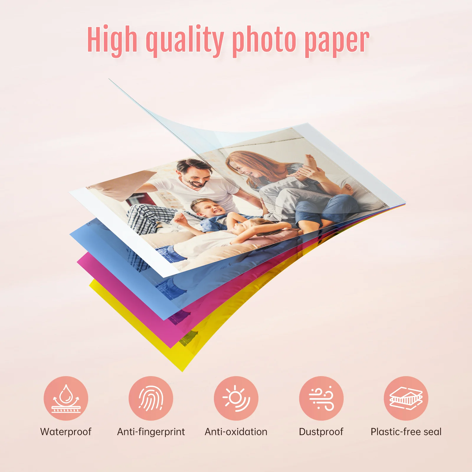 HPRT 4"X 6" Photo Paper 108 Sheets and Two Ribbons，Designed for CP4100/CP4000L Photo Printer - Image 3