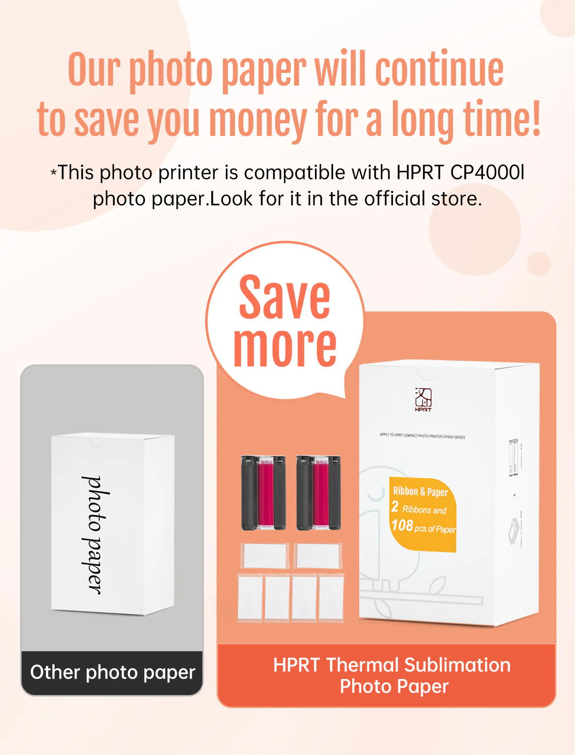 HPRT CP4100 Wi-Fi Wireless Instant Photo Printer 4x6 with 20 Sheets of Photo Paper - Image 4