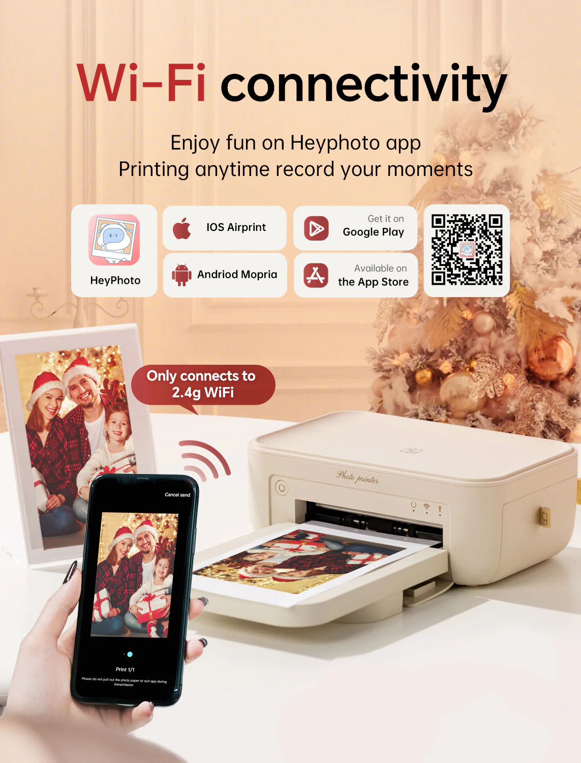 【Pre-order, ships within 15 days】HPRT Photo Printer 4x6 with Photo Paper 128 Sheets and 3 Ribbon - Image 6
