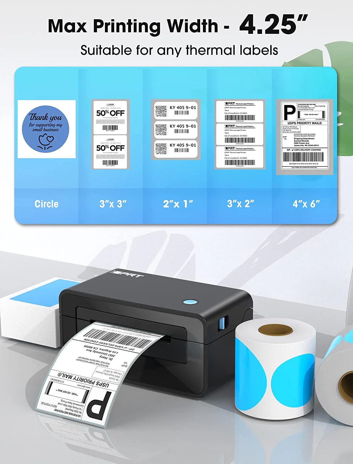 iDPRT 4x6  Bluetooth Thermal Label Printer SP410BT - Image 3