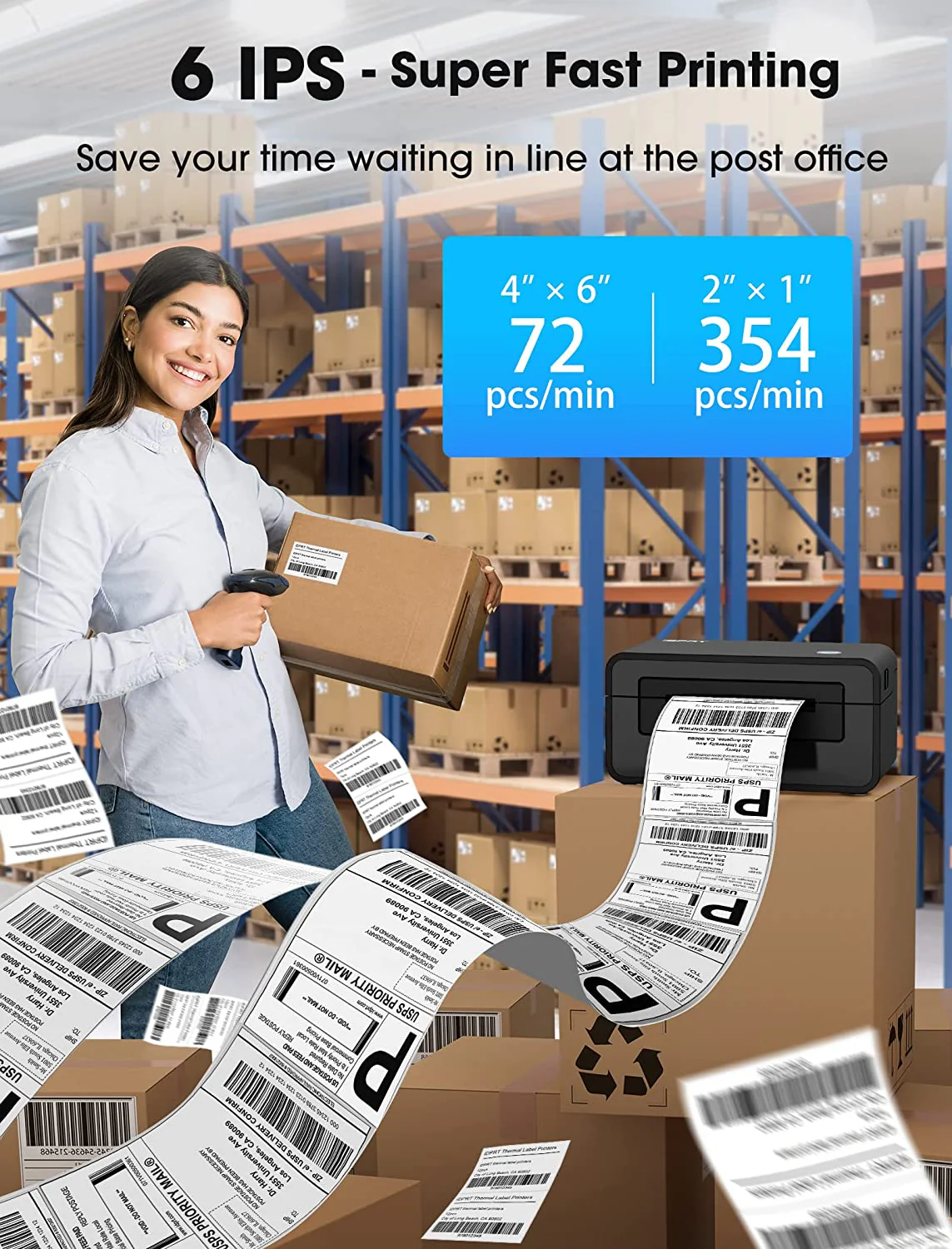 iDPRT 4x6  Bluetooth Thermal Label Printer SP410BT - Image 6