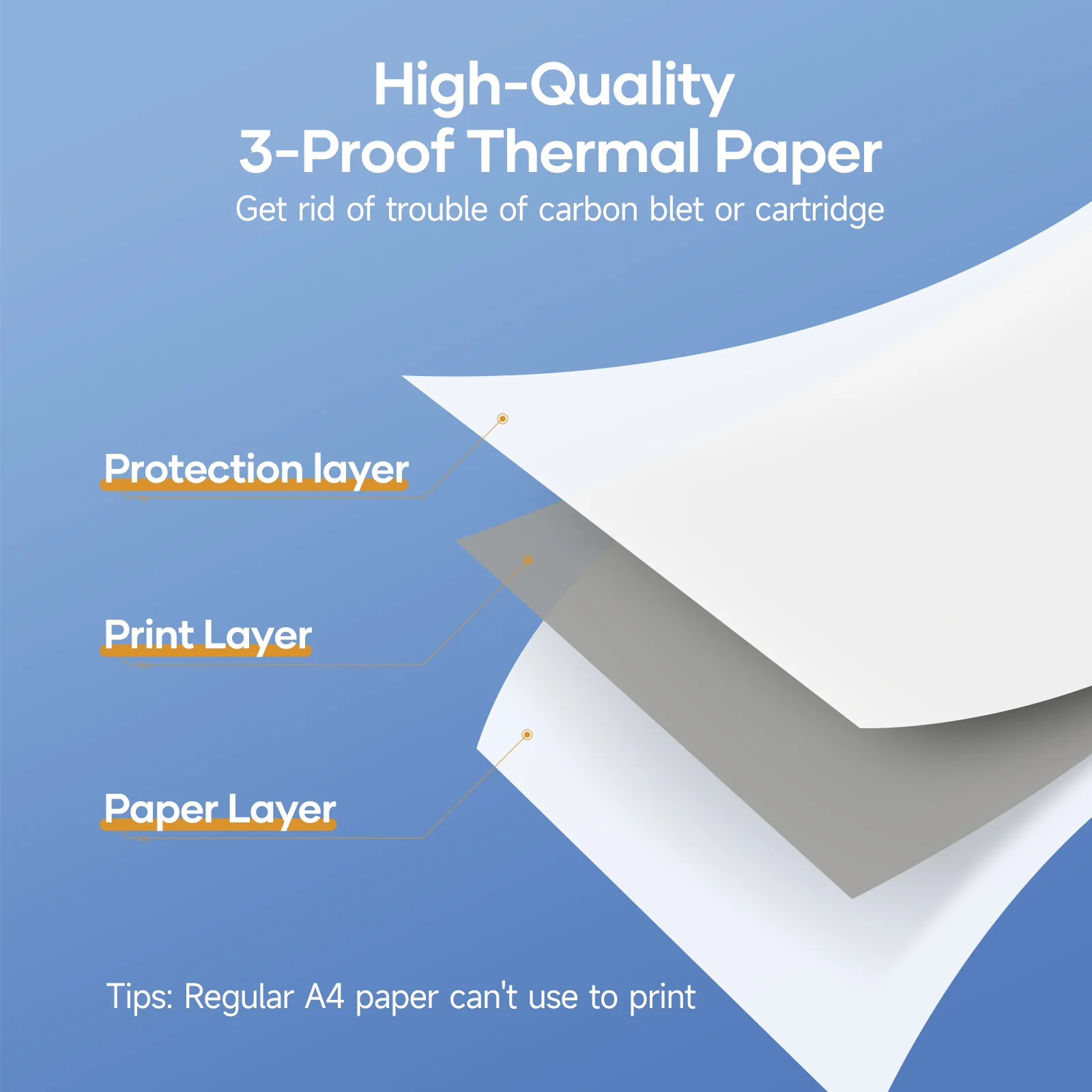 iDPRT Thermal Printer Paper, 200 Sheets US Letter 8.5 x 11 Inch, MT610 Thermal Paper,Compatible with iDPRT/HPRT/PRT Portable Printer and Other Thermal Document Printers - Image 3