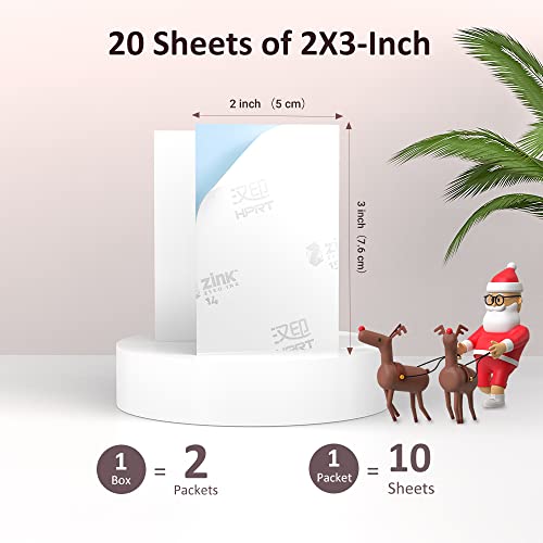 HPRT MT53 photo paper 2X3', Compatible with all Zink photo printers, Sticker white paper - Image 3