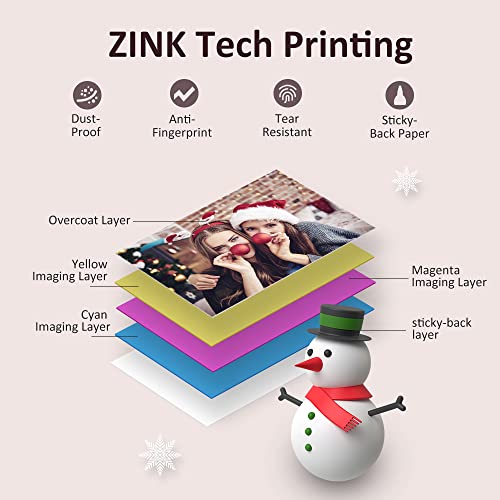 HPRT MT53 photo paper 2X3', Compatible with all Zink photo printers, Sticker white paper - Image 7